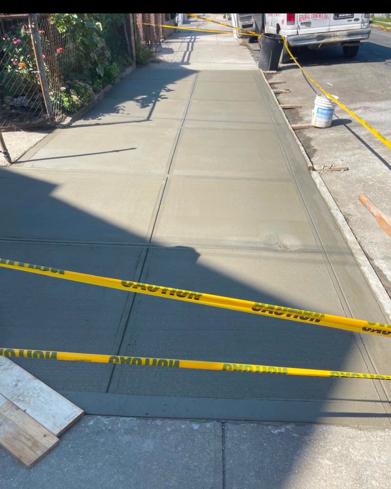 Finished concrete expansion joints layout